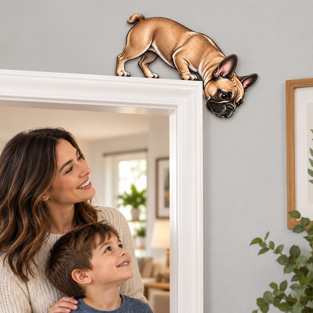 Peeking Pup Doorway Topper