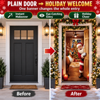 ❤️Christmas Santa Door Cover – Festive Reindeer Holiday Decor