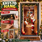 ❤️Christmas Santa Door Cover – Festive Reindeer Holiday Decor