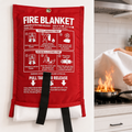 1Fire safety blanket with quick release pouch heat resistant fiberglass fabric Miroken