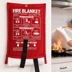 1Fire safety blanket with quick release pouch heat resistant fiberglass fabric Miroken