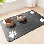 1Extra large waterproof silicone pet feeding mat with non-slip backing Miroken
