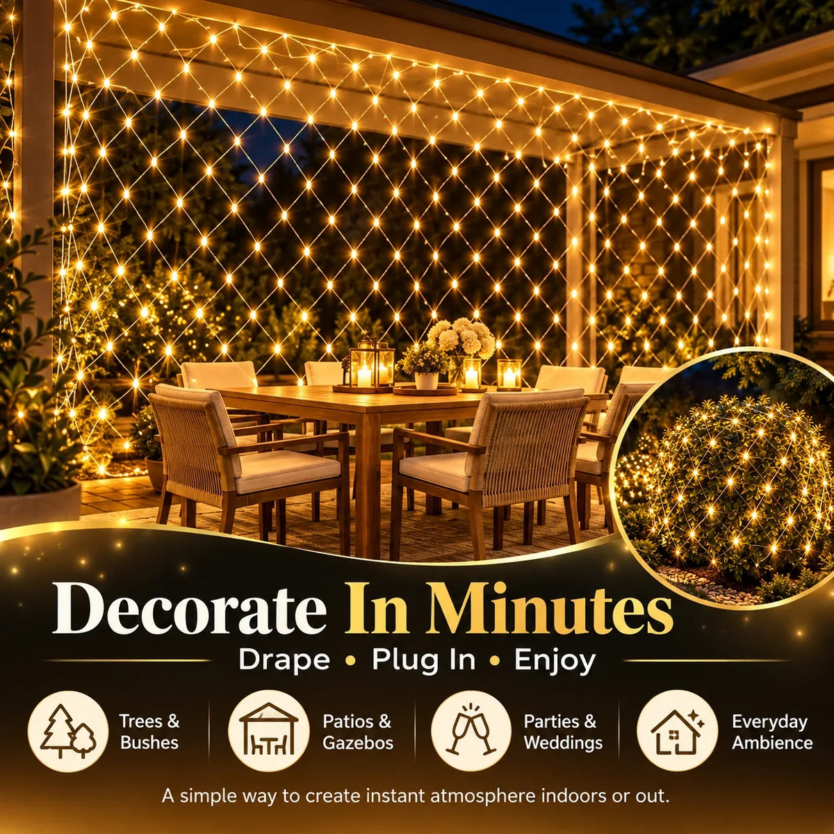 🎁LED Christmas Net Lights for Indoor & Outdoor Decorations