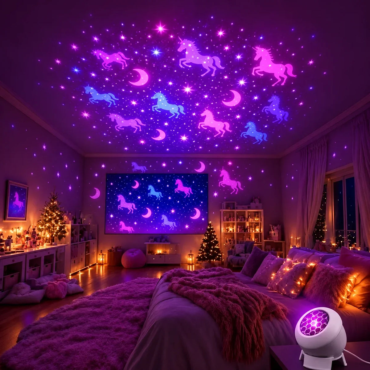 🎁 Turn Any Room Into a Christmas Wonderland – Holiday Projection Night Light