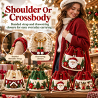 ❤️Handmade Christmas Crochet Bucket Bag