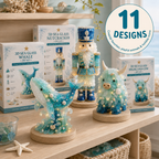 DIY Lighted Sea Glass Art Kit – 11 Designs