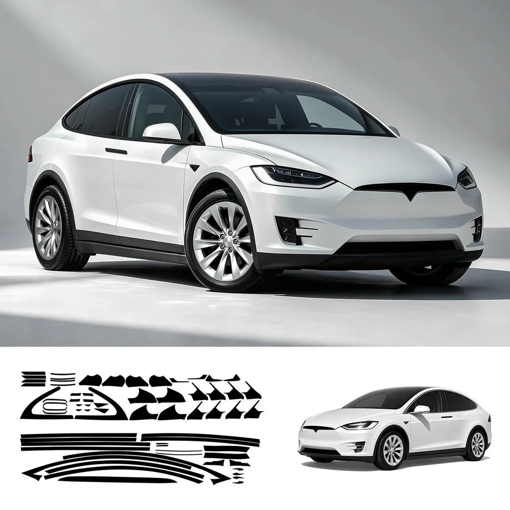Complete Chrome Delete Vinyl Wrap Kit for Tesla Model X 2015-2020