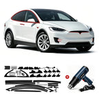 Complete Chrome Delete Vinyl Wrap Kit for Tesla Model X 2015-2020