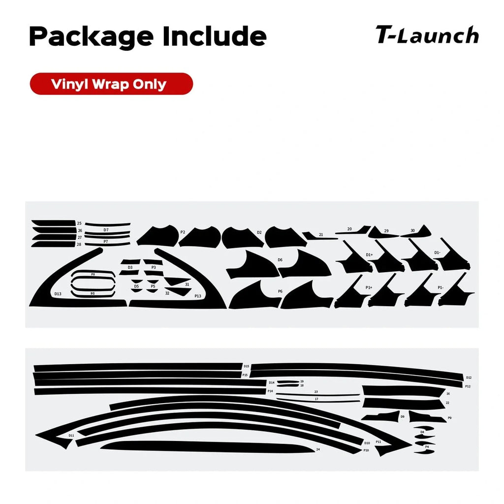 Complete Chrome Delete Vinyl Wrap Kit for Tesla Model X 2015-2020