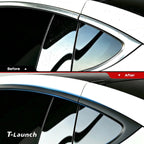 Chrome Delete Blackout Vinyl Overlay for  2017-2023 Tesla Model 3 - Matte Black