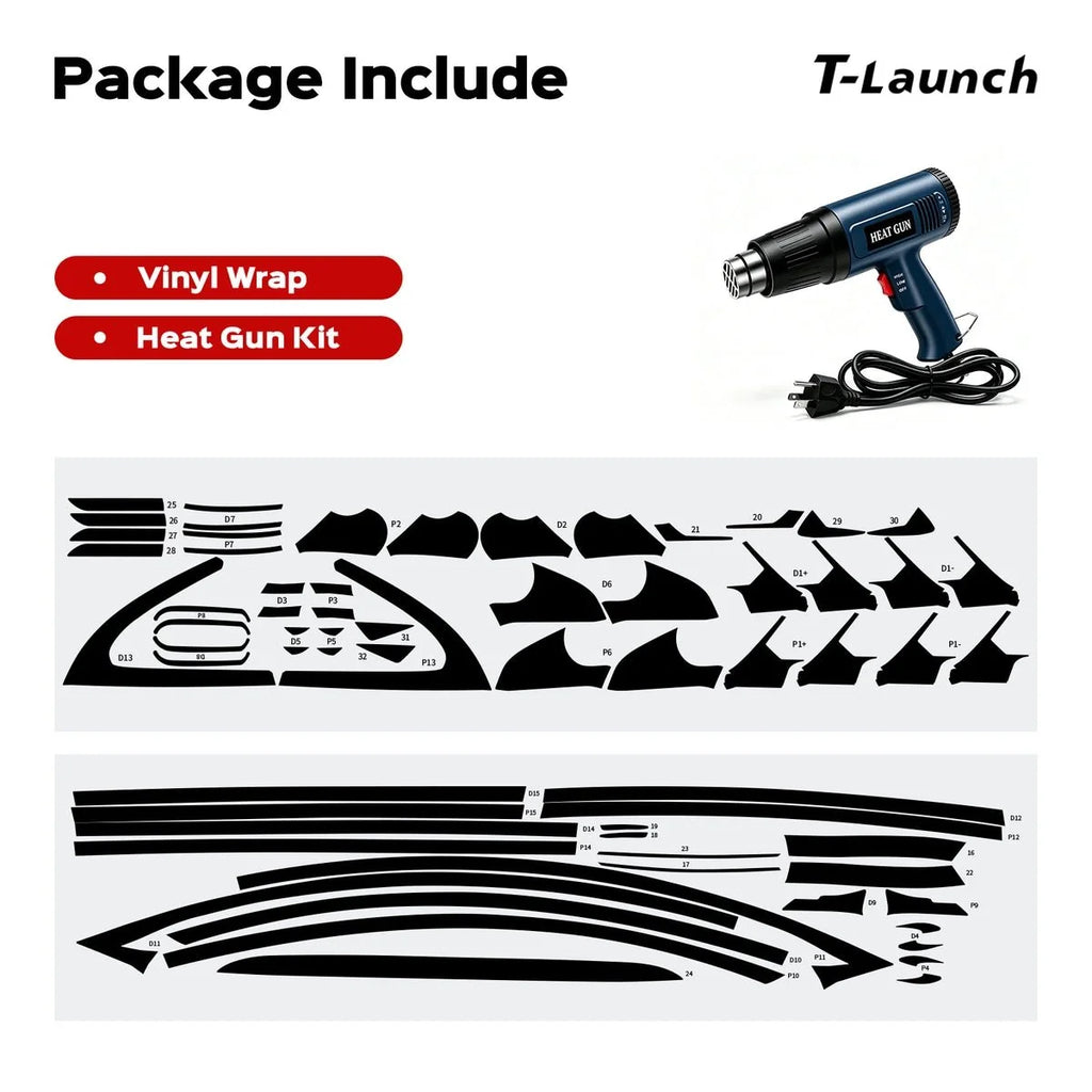 Complete Chrome Delete Vinyl Wrap Kit for Tesla Model X 2015-2020