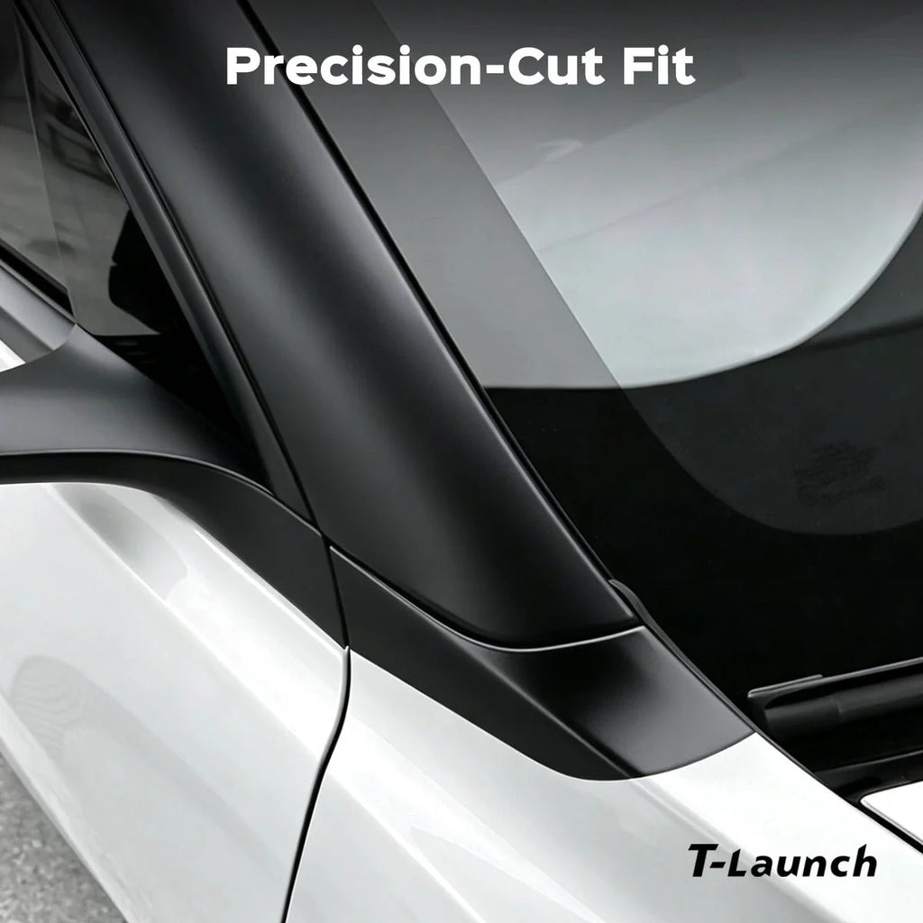 Chrome Delete Blackout Vinyl Overlay for  2017-2023 Tesla Model 3 - Matte Black