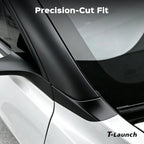 Chrome Delete Blackout Vinyl Overlay for  2017-2023 Tesla Model 3 - Matte Black