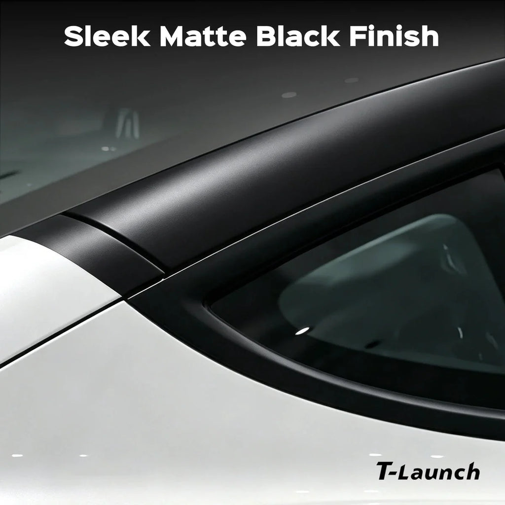 Chrome Delete Blackout Vinyl Overlay for  2017-2023 Tesla Model 3 - Matte Black