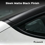 Chrome Delete Blackout Vinyl Overlay for  2017-2023 Tesla Model 3 - Matte Black