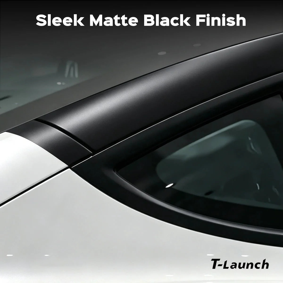 Chrome Delete Blackout Vinyl Overlay for  2017-2023 Tesla Model 3 - Matte Black
