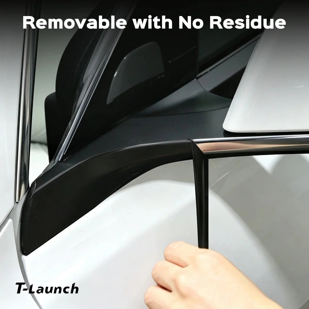 Chrome Delete Blackout Vinyl Overlay for  2017-2023 Tesla Model 3 - Matte Black