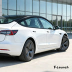 Chrome Delete Blackout Vinyl Overlay for  2017-2023 Tesla Model 3 - Matte Black