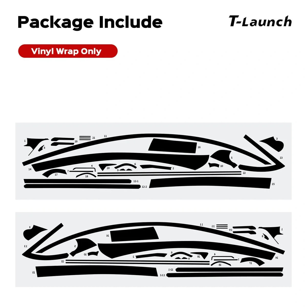 Chrome Delete Blackout Vinyl Overlay for  2017-2023 Tesla Model 3 - Matte Black