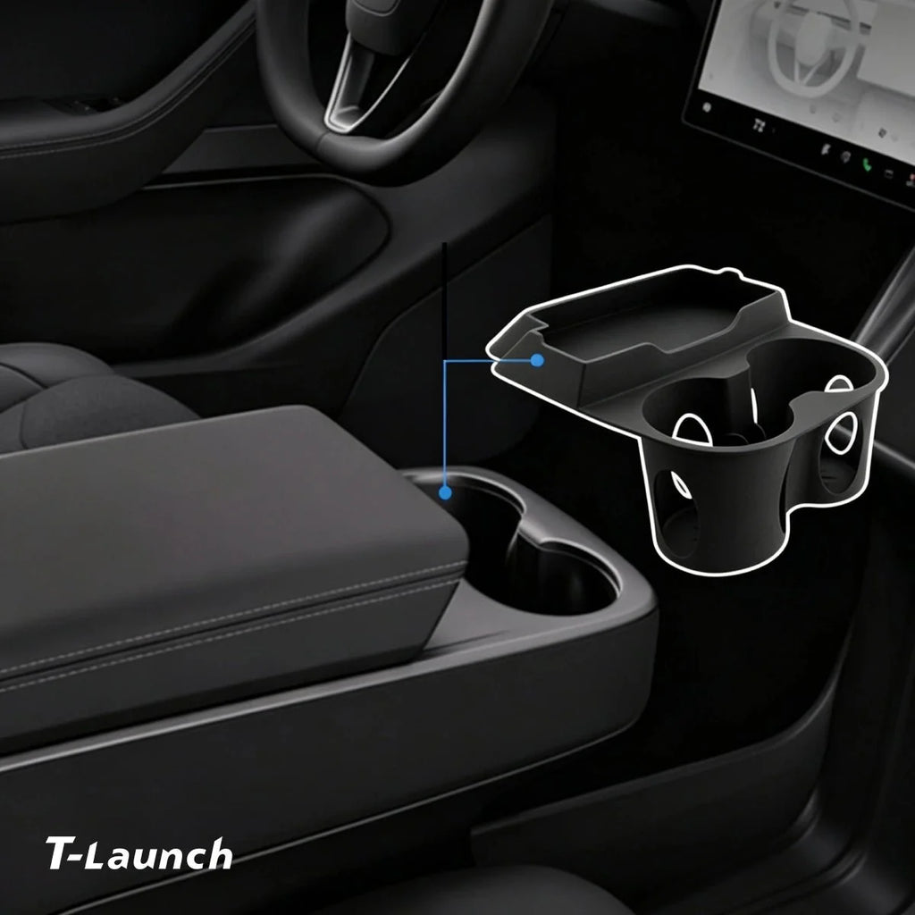 Center Console Cup Holder & Sunglasses Organizer for Tesla Model Y Standard 2025+