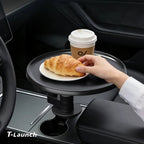 360° Rotatable Cup Holder Tray Table for Tesla Model 3/Y/S/X