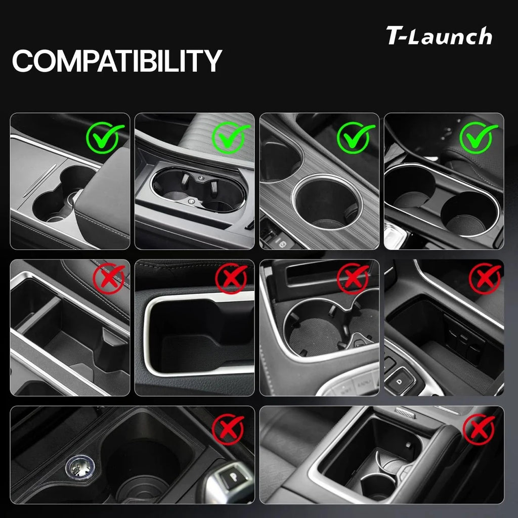 360° Rotatable Cup Holder Tray Table for Tesla Model 3/Y/S/X