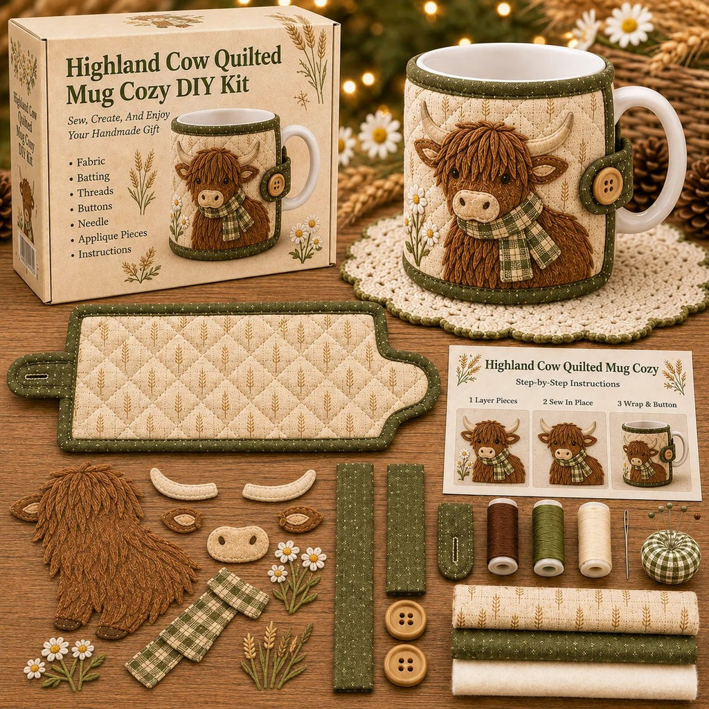 Farmhouse Friends Mug Cozy Sewing Kit