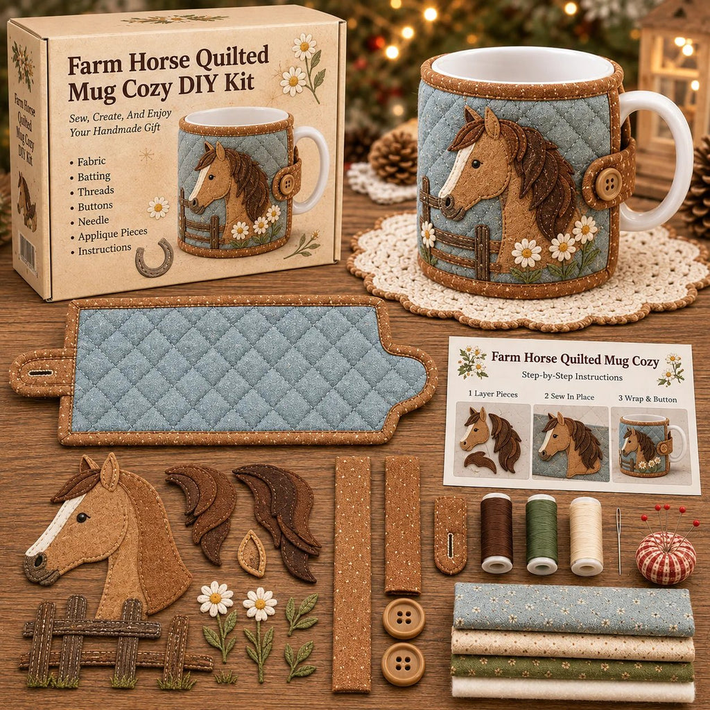 Farmhouse Friends Mug Cozy Sewing Kit