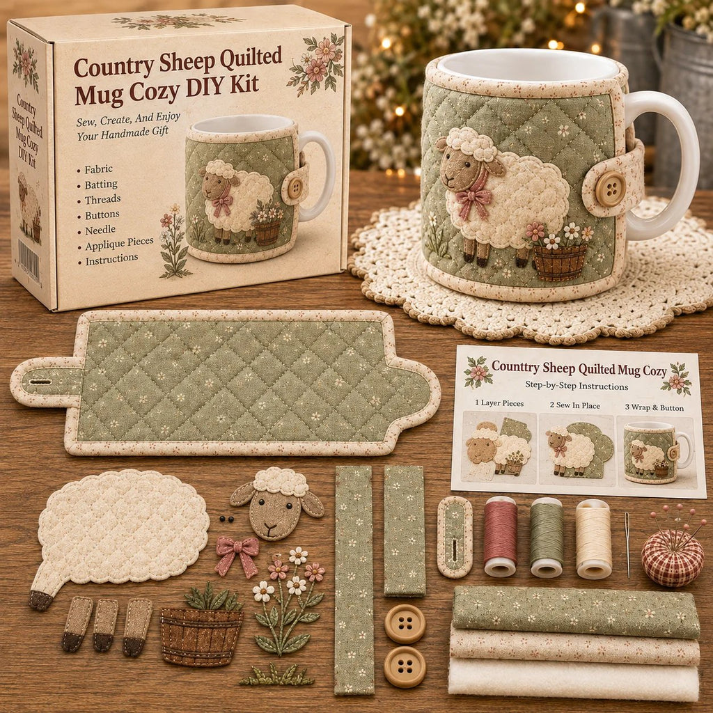 Farmhouse Friends Mug Cozy Sewing Kit