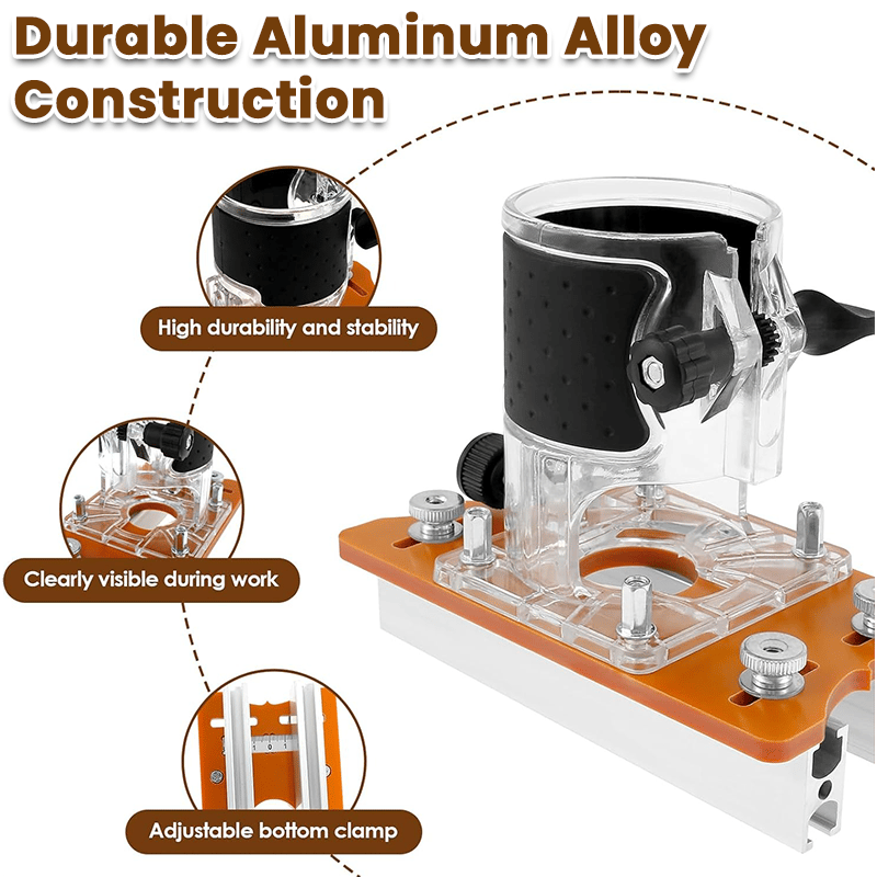 2-in-1 Woodworking Trimmer Slotting Auxiliary Positioning Bracket