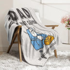 😂🛋️ “Dad Is Not Sleeping” Flannel Blanket – Funny Father's Day Gift for Dad/Husband, Super Soft Throw