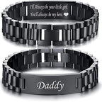 ⌚Masculine Watch Band Link Bracelet –🎁  Personalized Jewelry Gift for Dad, Husband, Boyfriend