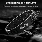 ⌚Masculine Watch Band Link Bracelet –🎁  Personalized Jewelry Gift for Dad, Husband, Boyfriend