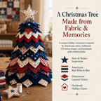 🎅 Santa Claus Patchwork Tree Quilt Kit – Easy Layered Fabric Holiday Décor
