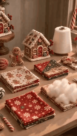 🎅 Santa Claus Patchwork Tree Quilt Kit – Easy Layered Fabric Holiday Décor