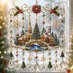 Handmade Christmas Stained Glass Window Hanging
