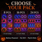 🎃Halloween LED Silhouette Wall Light Stickers, Battery Powered Peel