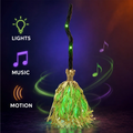 Animated Witch Broom with Lights & Spooky Sounds