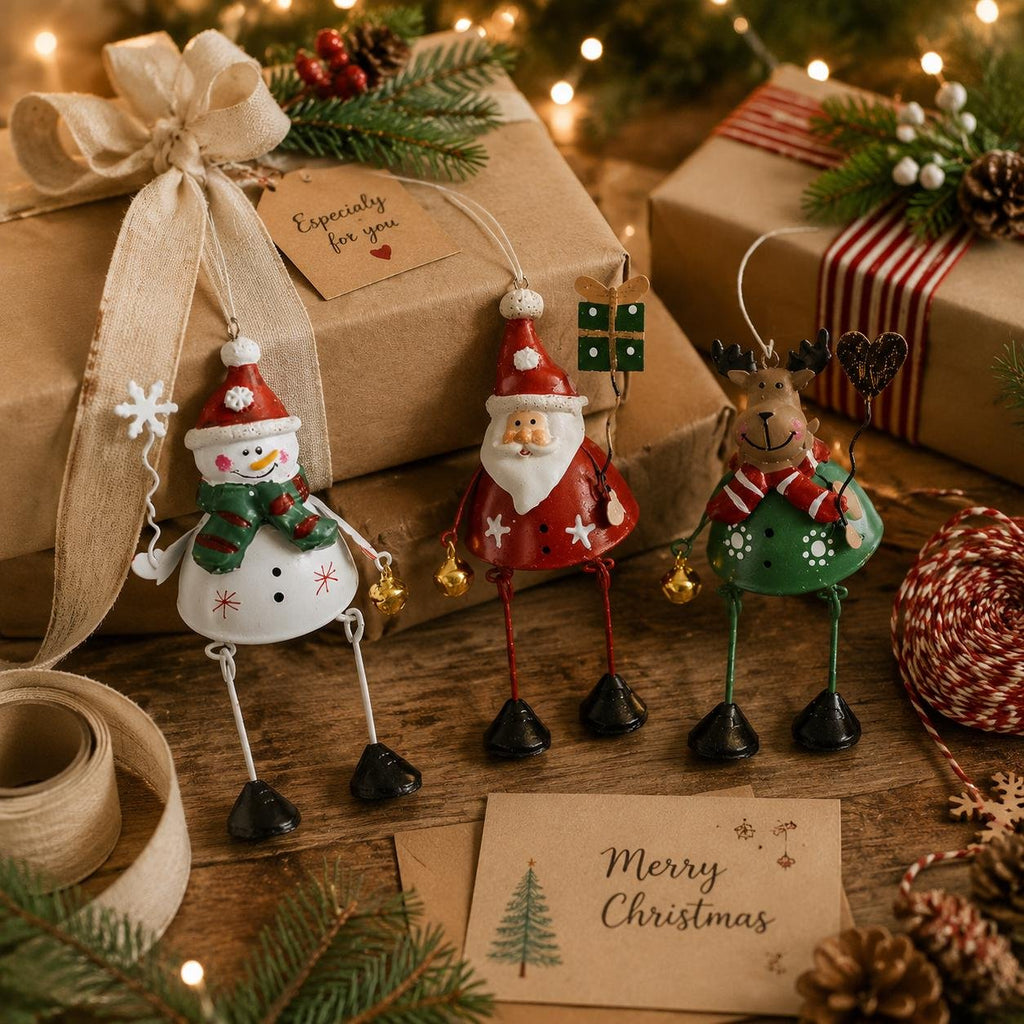 Whimsical Christmas Metal Hanging Ornaments