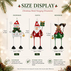 Whimsical Christmas Metal Hanging Ornaments