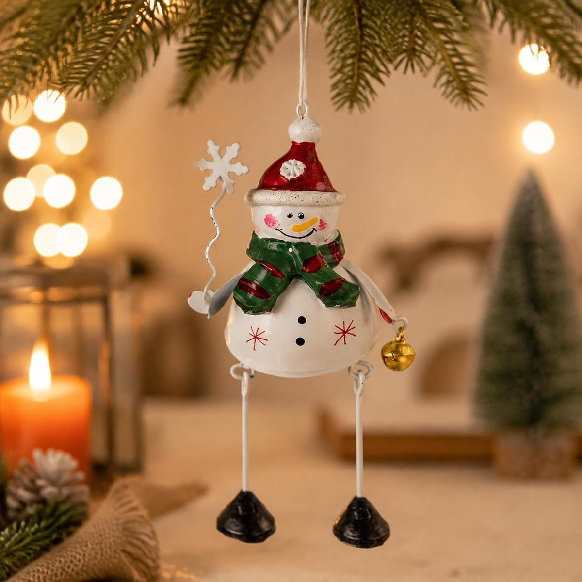 Whimsical Christmas Metal Hanging Ornaments