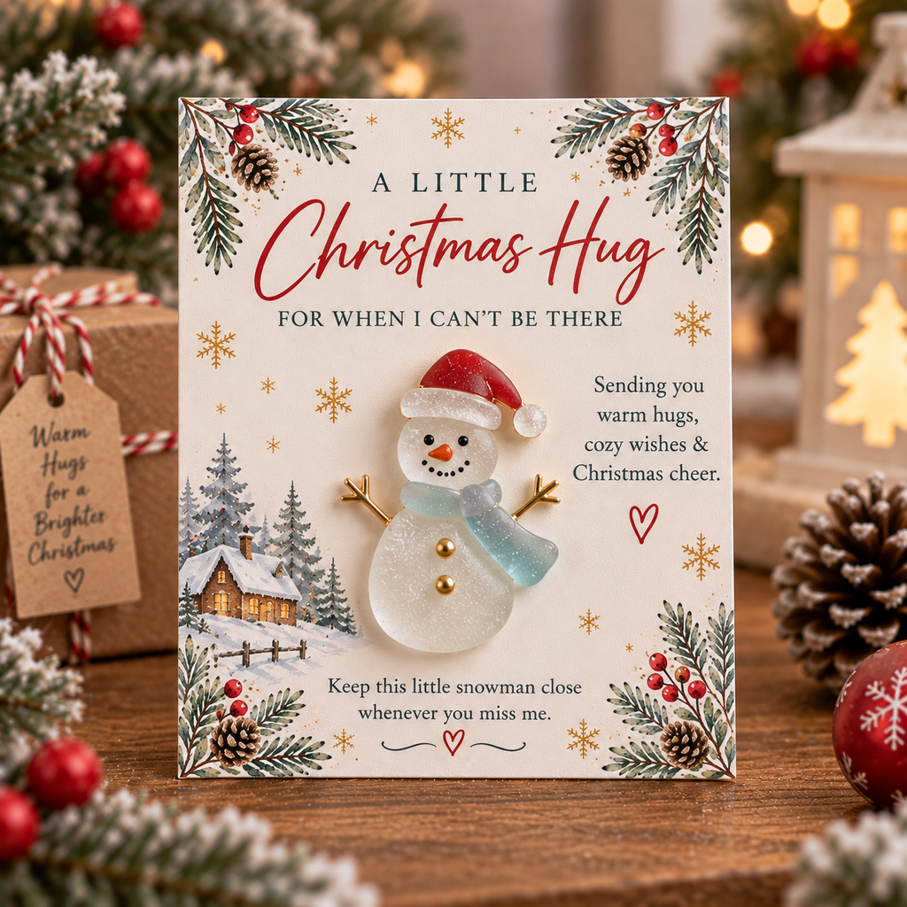 A Little Christmas Hug – Card with Detachable Ornament