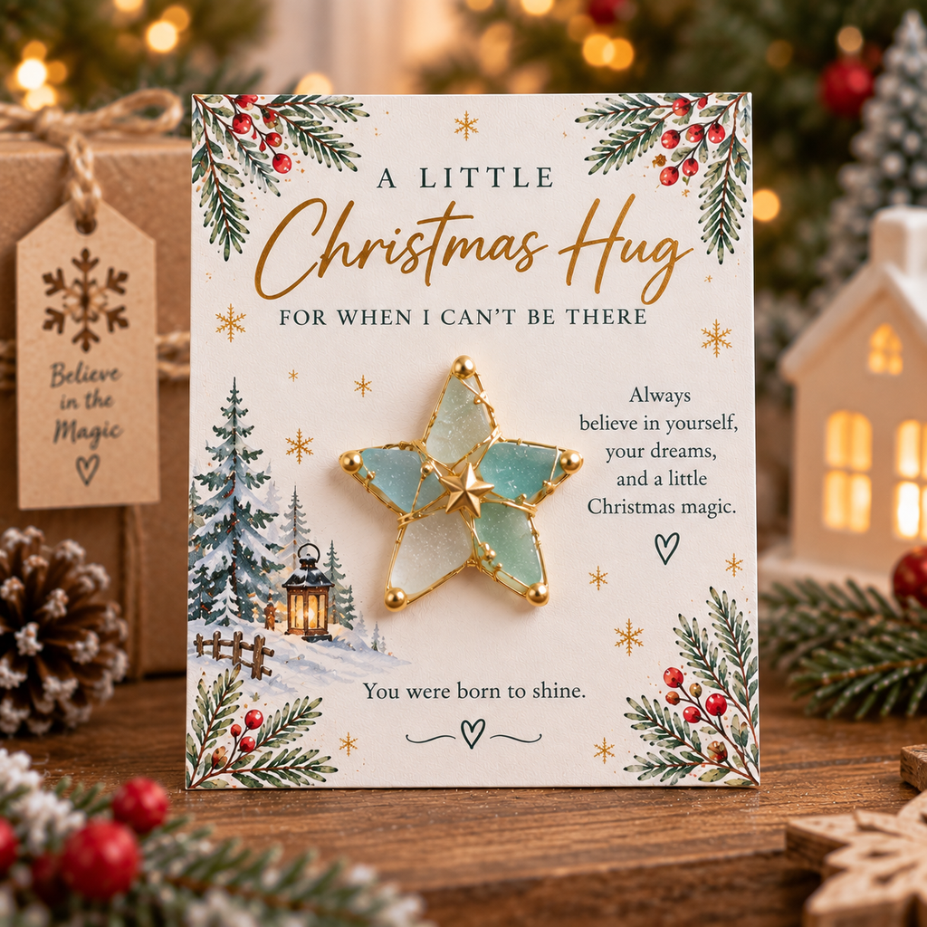 A Little Christmas Hug – Card with Detachable Ornament