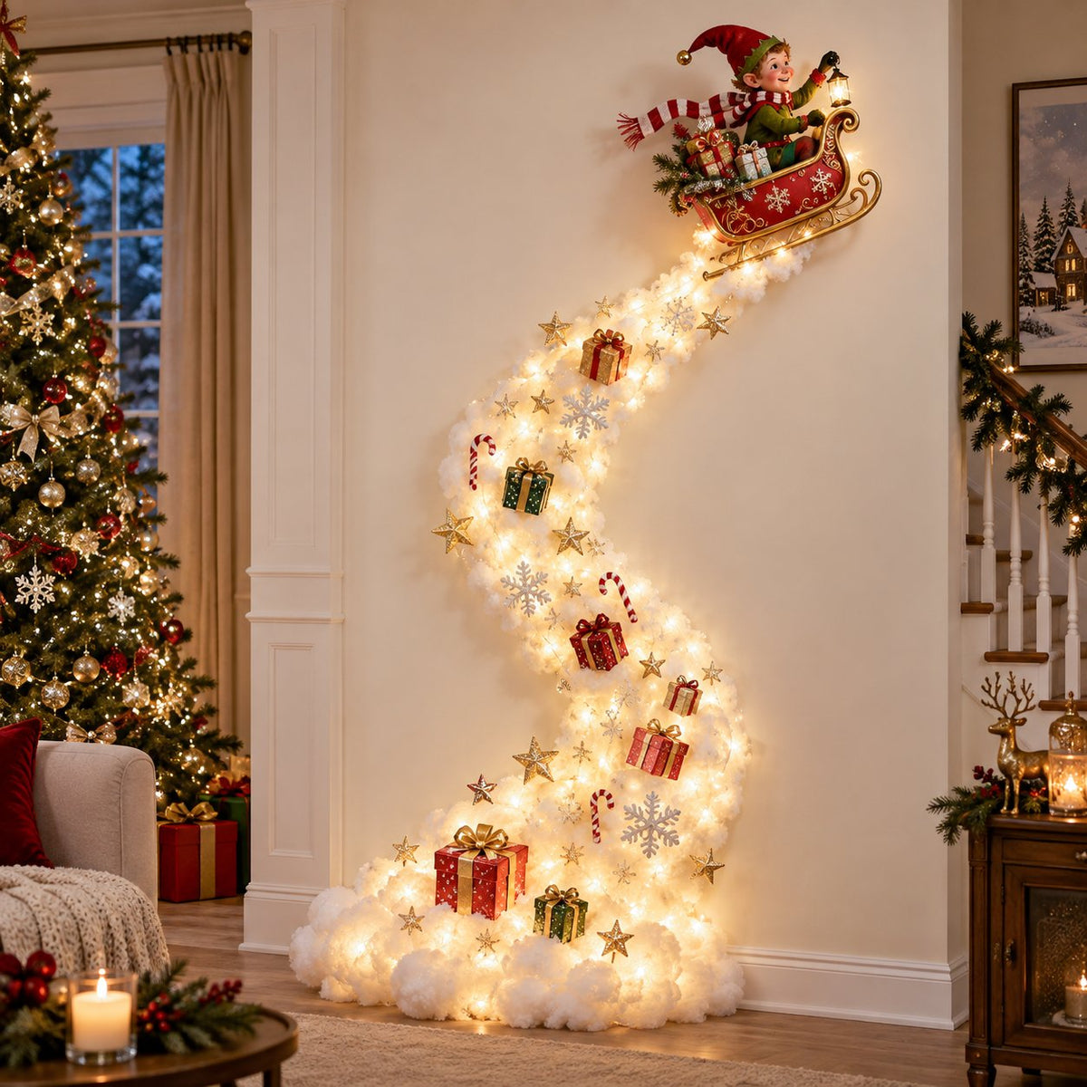 ❤️ Christmas Magic Trail Wall Light - A Little Christmas Magic, Right on Your Wall