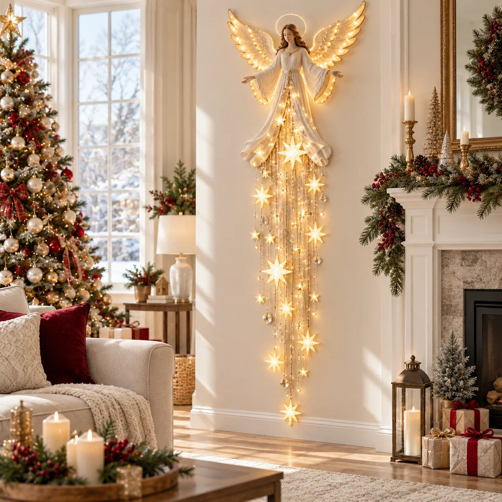 ❤️Angel Blessing Starfall Wall Light – Heavenly Christmas Wall Decor
