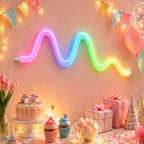 🎉3.3FT Plush USB Neon Rope Lights, 360° Luminous RGB+IC USB LED Light Strip with Remote and APP Control