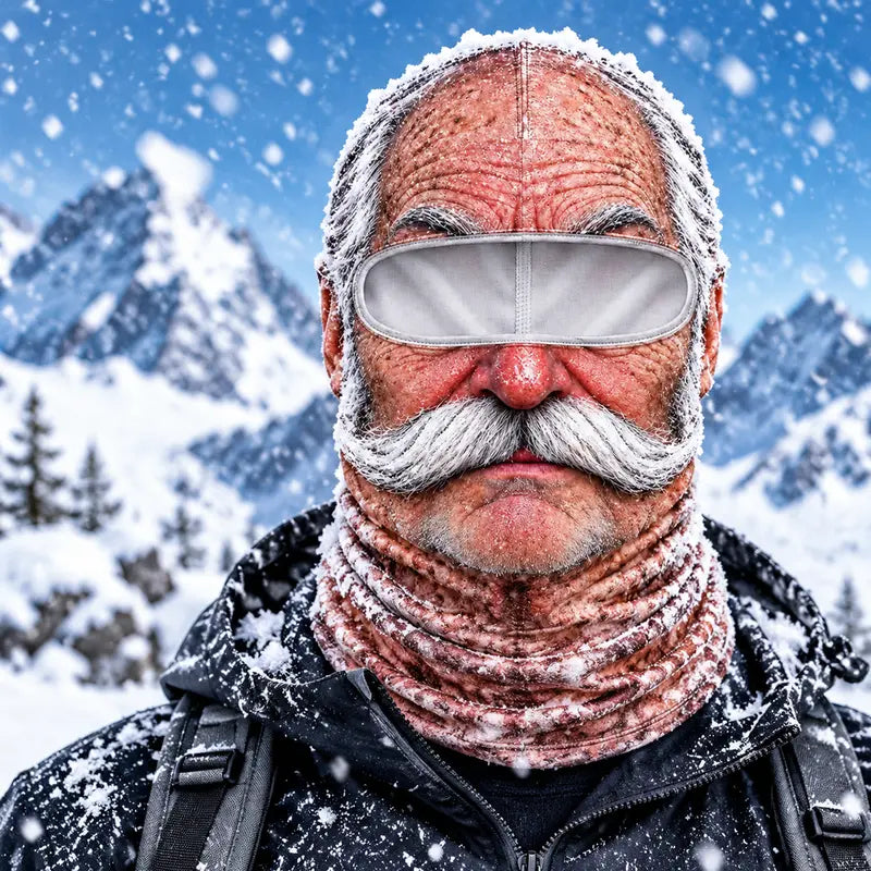 ❤️Old Man Ski Winter Face Mask 3D Funny Realistic Face Balaclava Party Gear