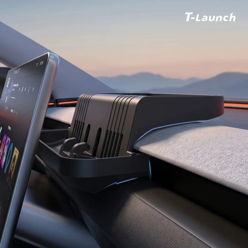 Dashboard Storage Tray with Phone Holder & ETC Bracket for Tesla Model 3/Y/Y L 2024+