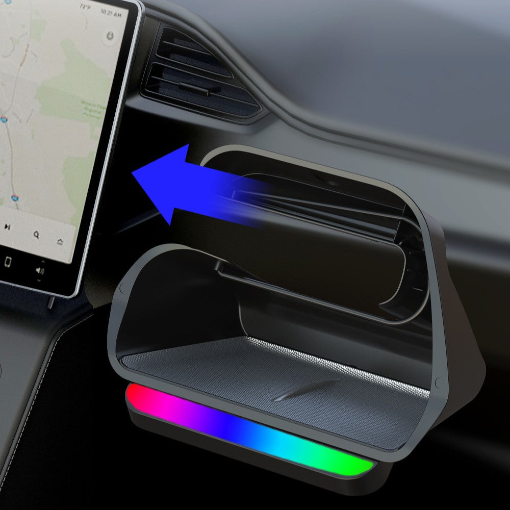 Model 3 Highland / New Model Y Under Screen Storage Box Center Console Organizer With Ambient Lighting