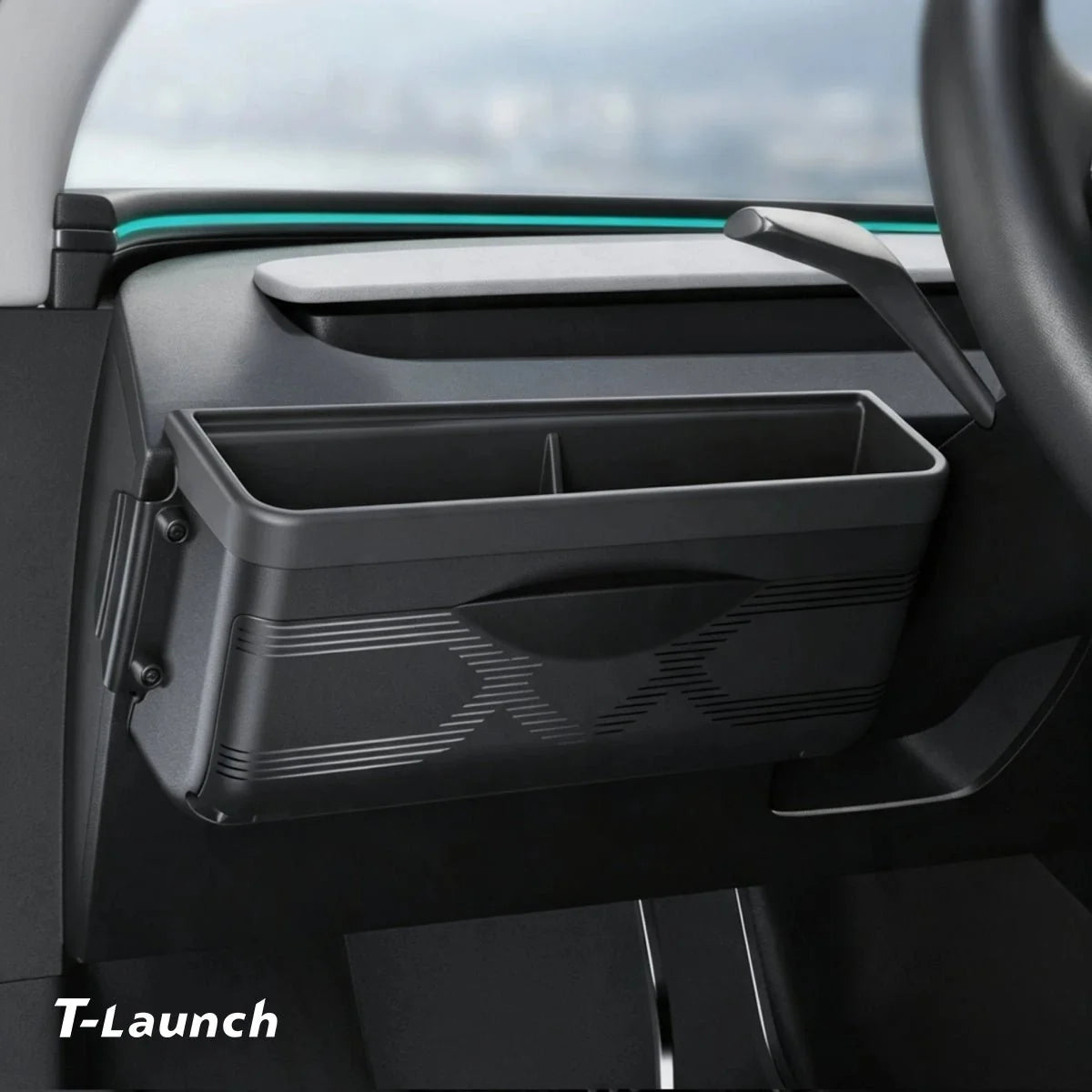 Dashboard Side Mini Glove Box Storage Organizer for Tesla Model Y/Y L 2025+